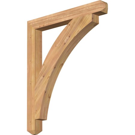 Ekena Millwork Thorton Craftsman Smooth Bracket, Western Red Cedar, 3 1/2"W x 32"D x 38"H BKT04X32X38THR04SWR